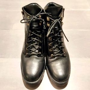 Michael Kors Turner Leather and Logo Boots